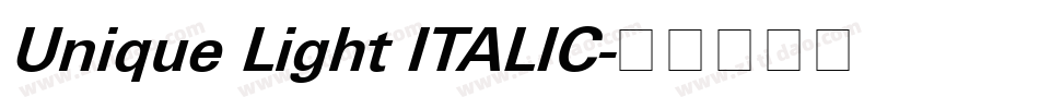 Unique Light ITALIC字体转换